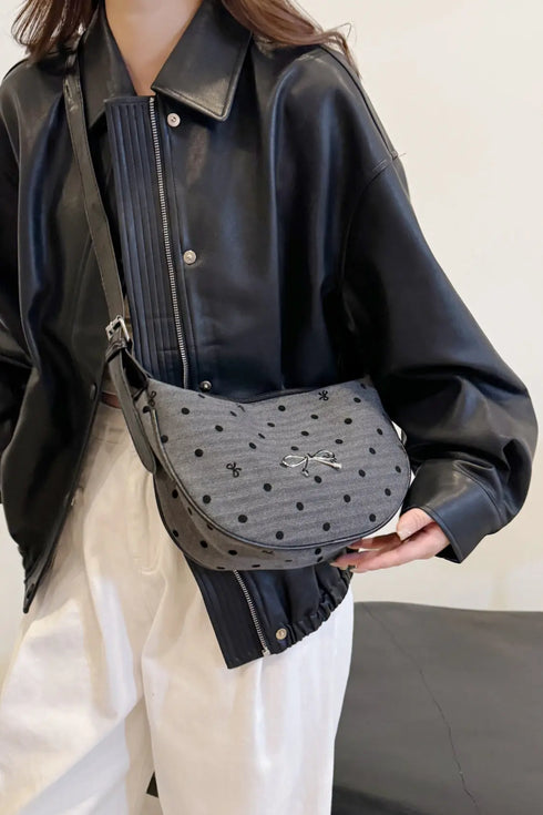 'Jolene' Bowknot Polyester Crossbody Bag - Celes Fashion
